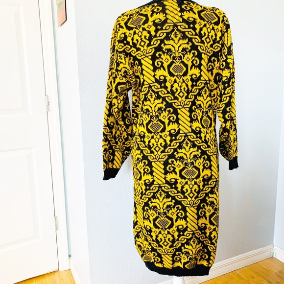 Vintage 1980’s Long Sleeved Sweater Dress Size M - Picture 3 of 4